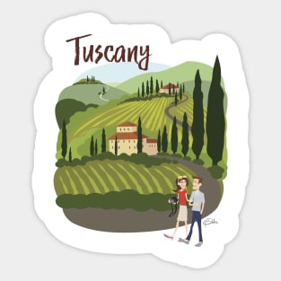 Tuscany Tourists Sticker